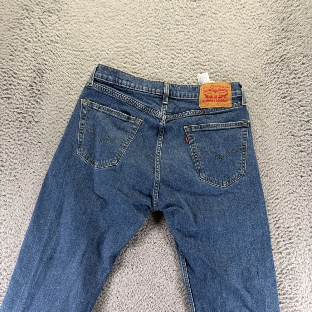 Levi's 505 Jeans Mens‎ 33x30 Blue Cotton Denim Straight Faded Stretch Workwear